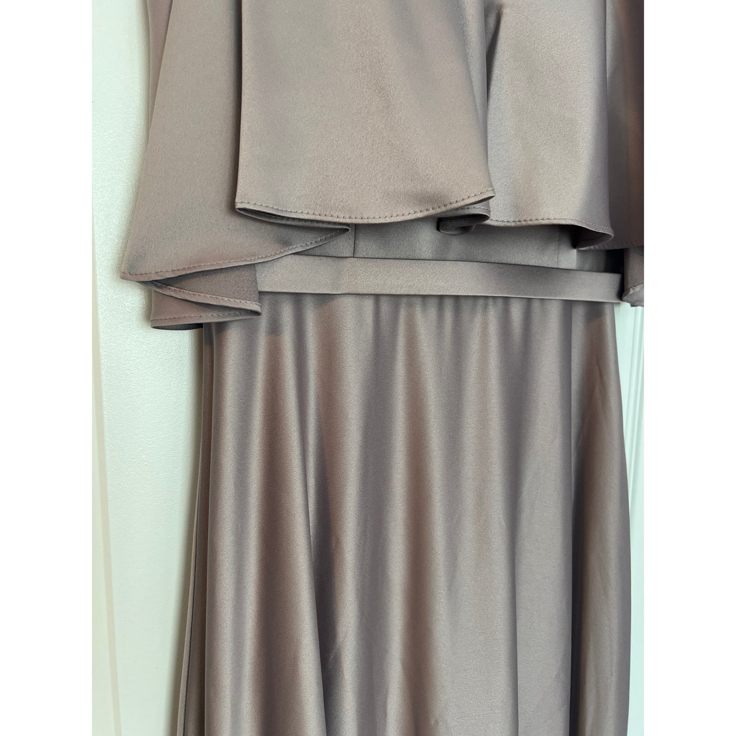 KLEINFELD WOMEN'S LONG EVENING FORMAL DRESS DUSK SATIN SZ 4