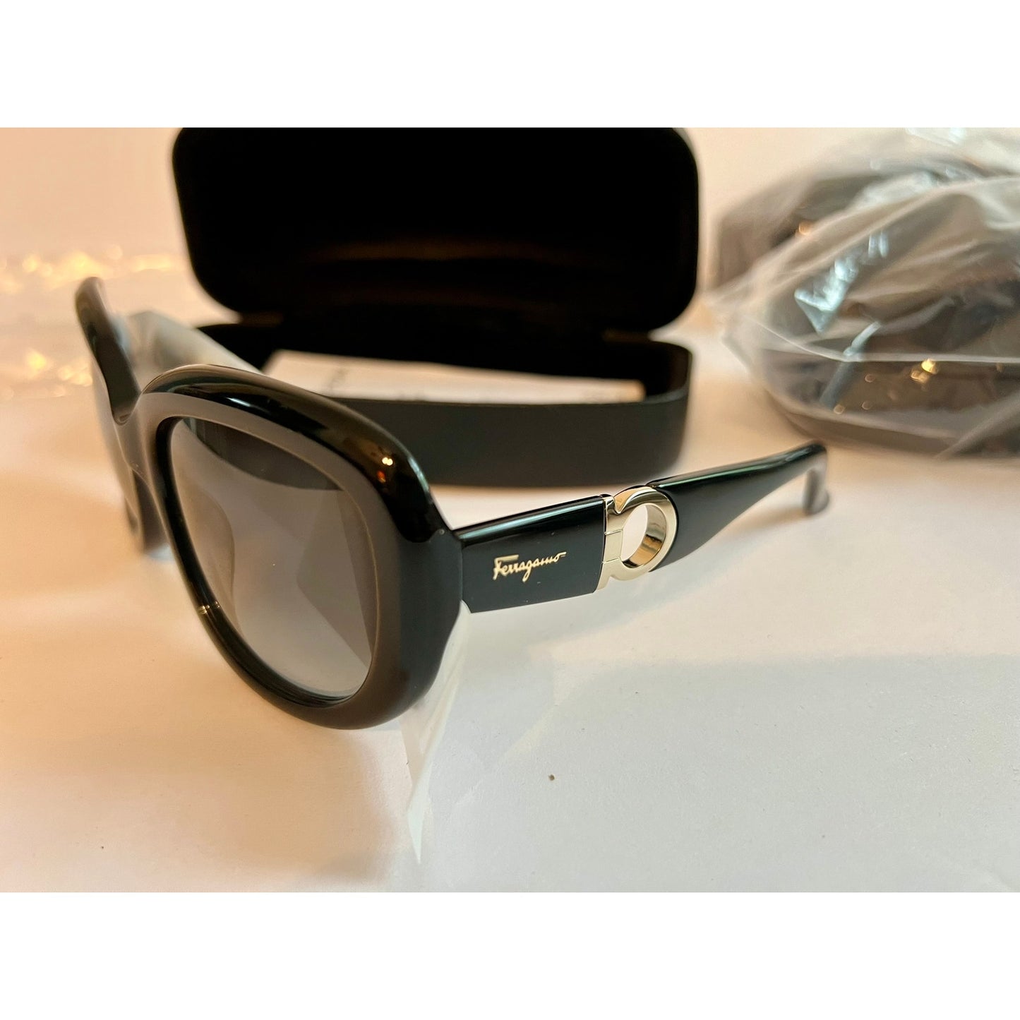 Salvatore Ferragamo SF727S 214 Sunglasses Women's Black Gradient 53mm NWT
