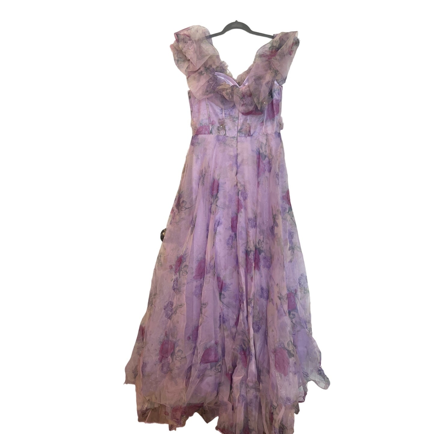 Amelia Couture Women's Floral Print Off Shoulder Gown by Amelia Couture Size 12