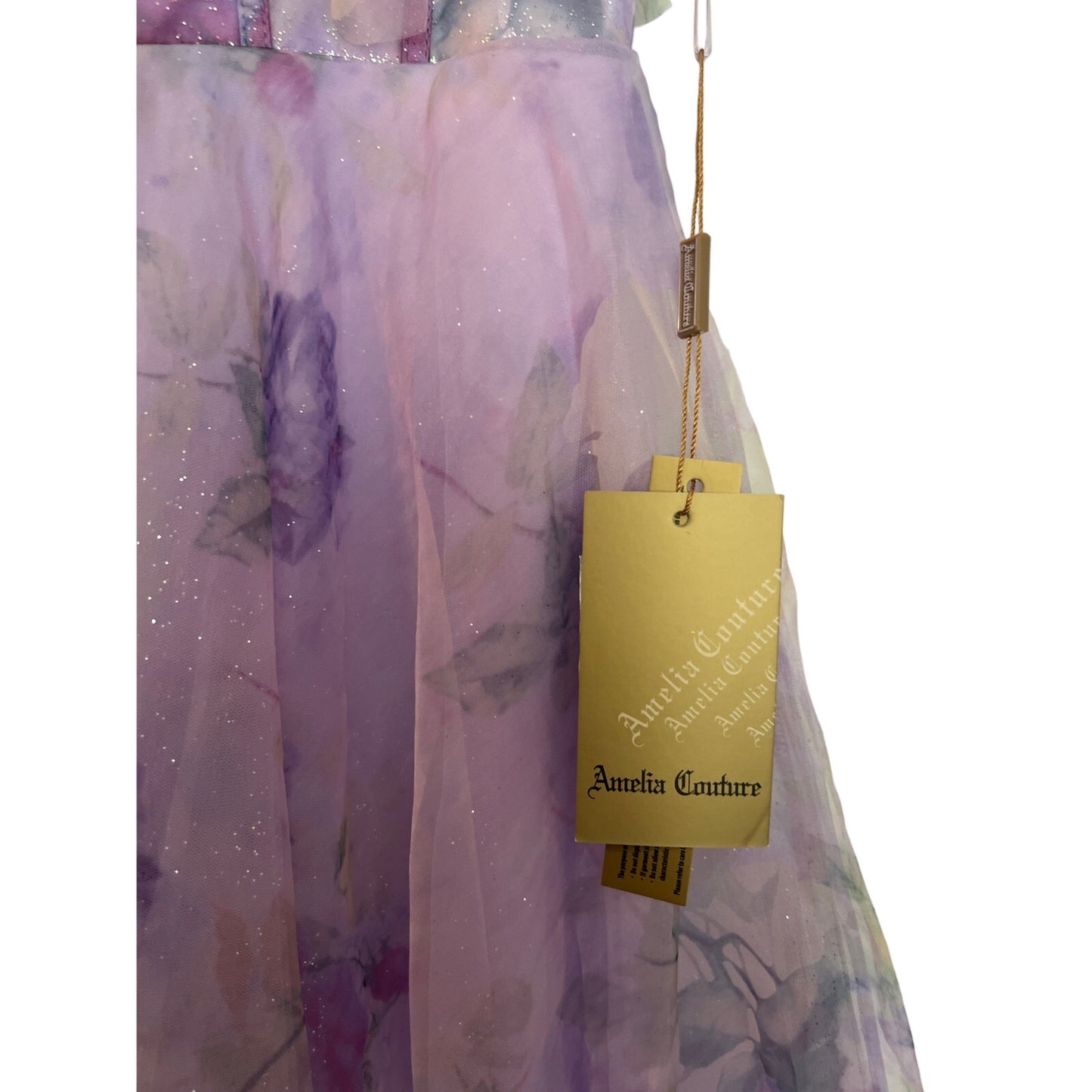 Amelia Couture Women's Floral Print Off Shoulder Gown by Amelia Couture Size 12