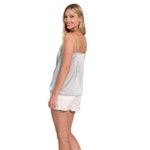 Women's Satin Charmeuse Cowl Neck Cami Blouse Top