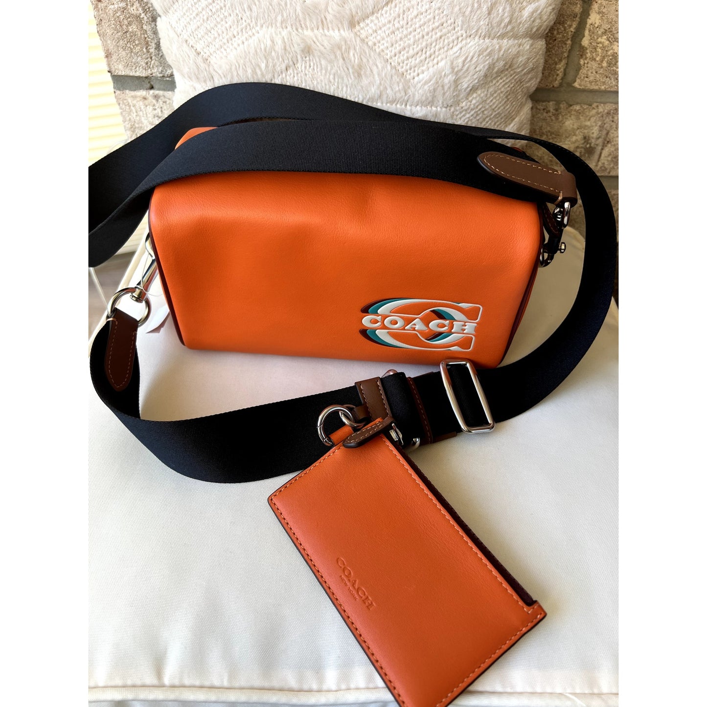 COACH Axel Crossbody With Coach Stamp orange NWT