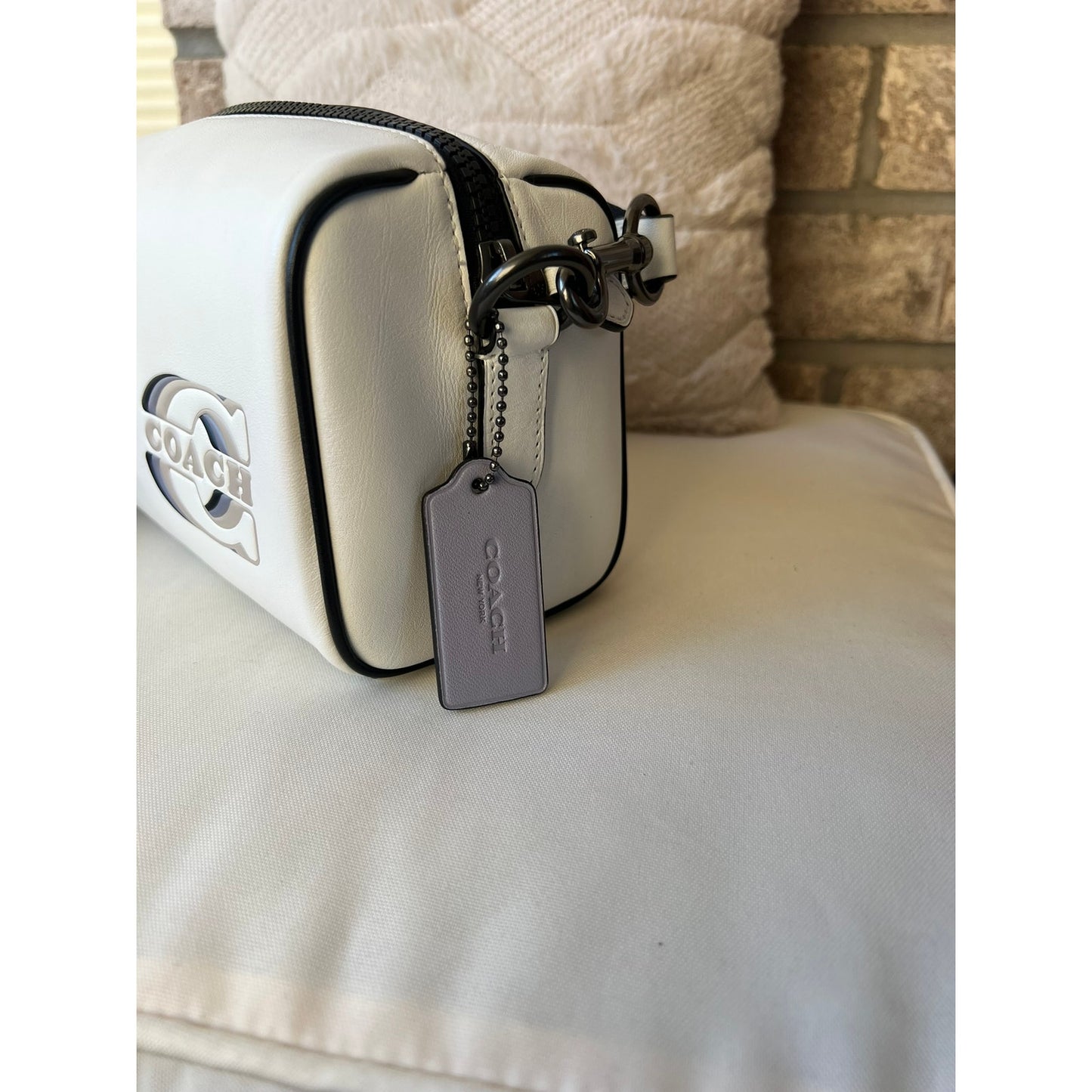Coach Axel Crossbody With Signature Canvas And Coach Stamp