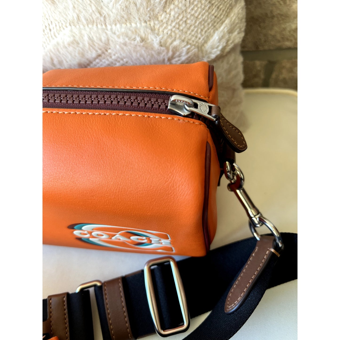 COACH Axel Crossbody With Coach Stamp orange NWT