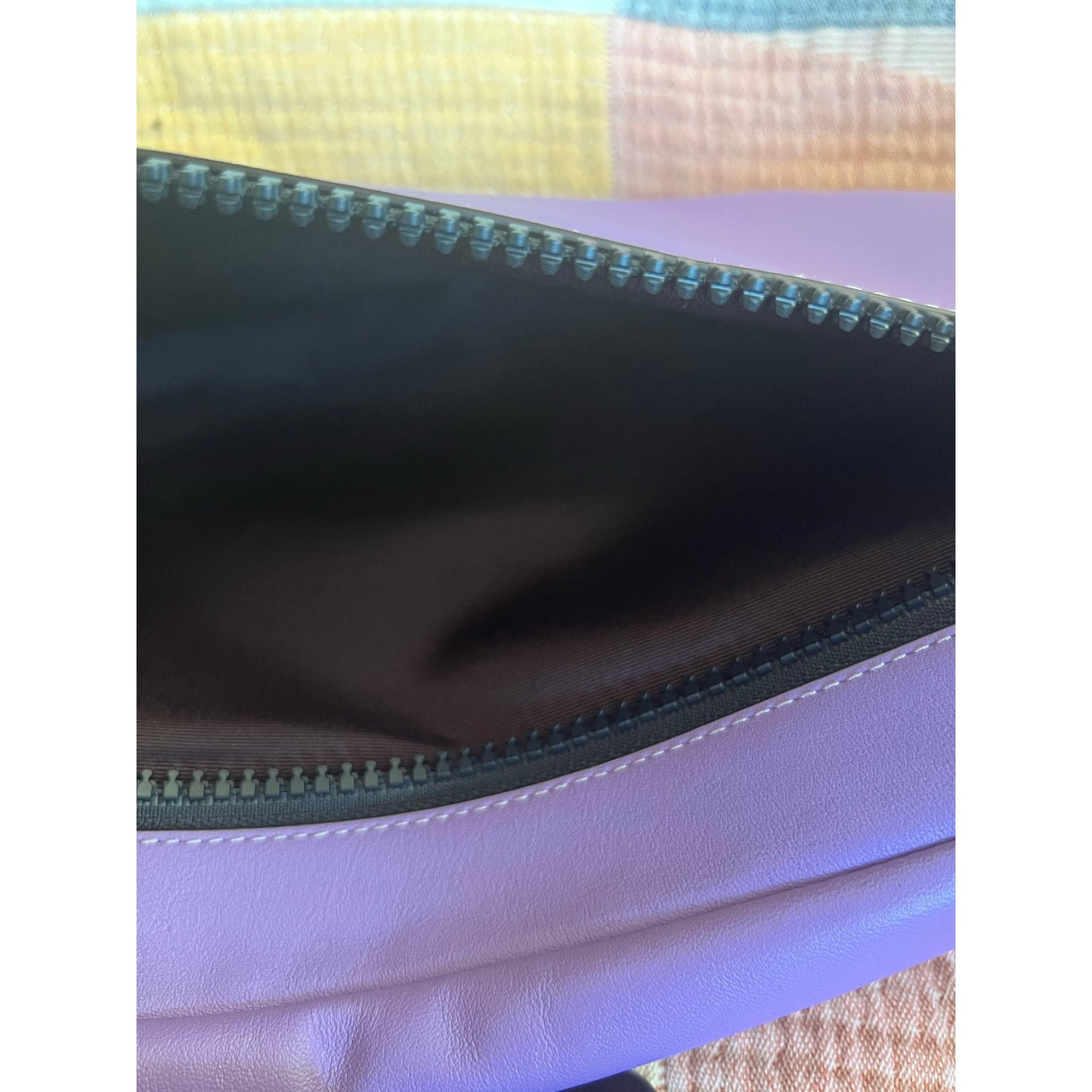 Coach Monogram Fanny Pack/Track Belt Bag Purple and Brown