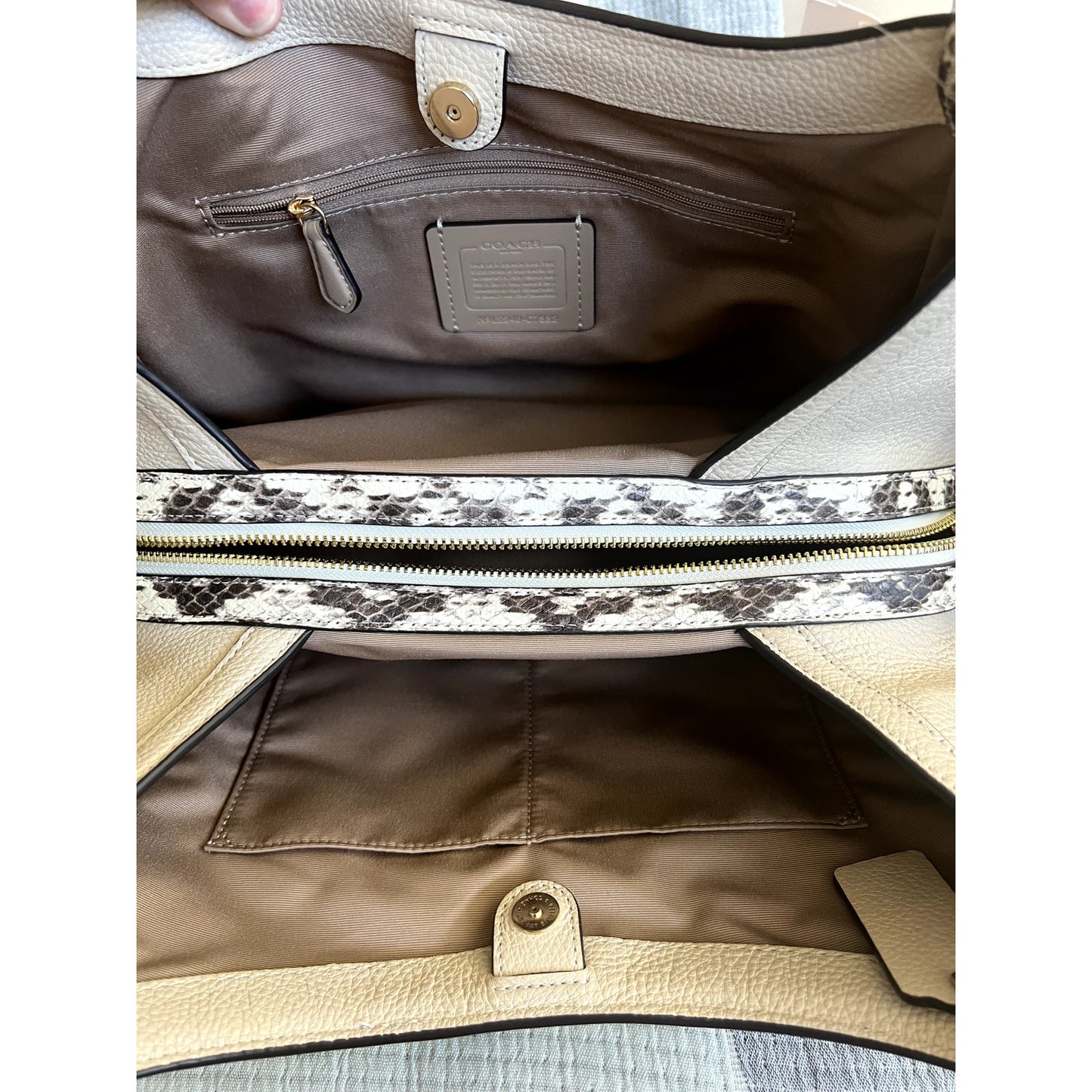 Coach Kristy Shoulder Bag In Colorblock Signature Canvas Beige