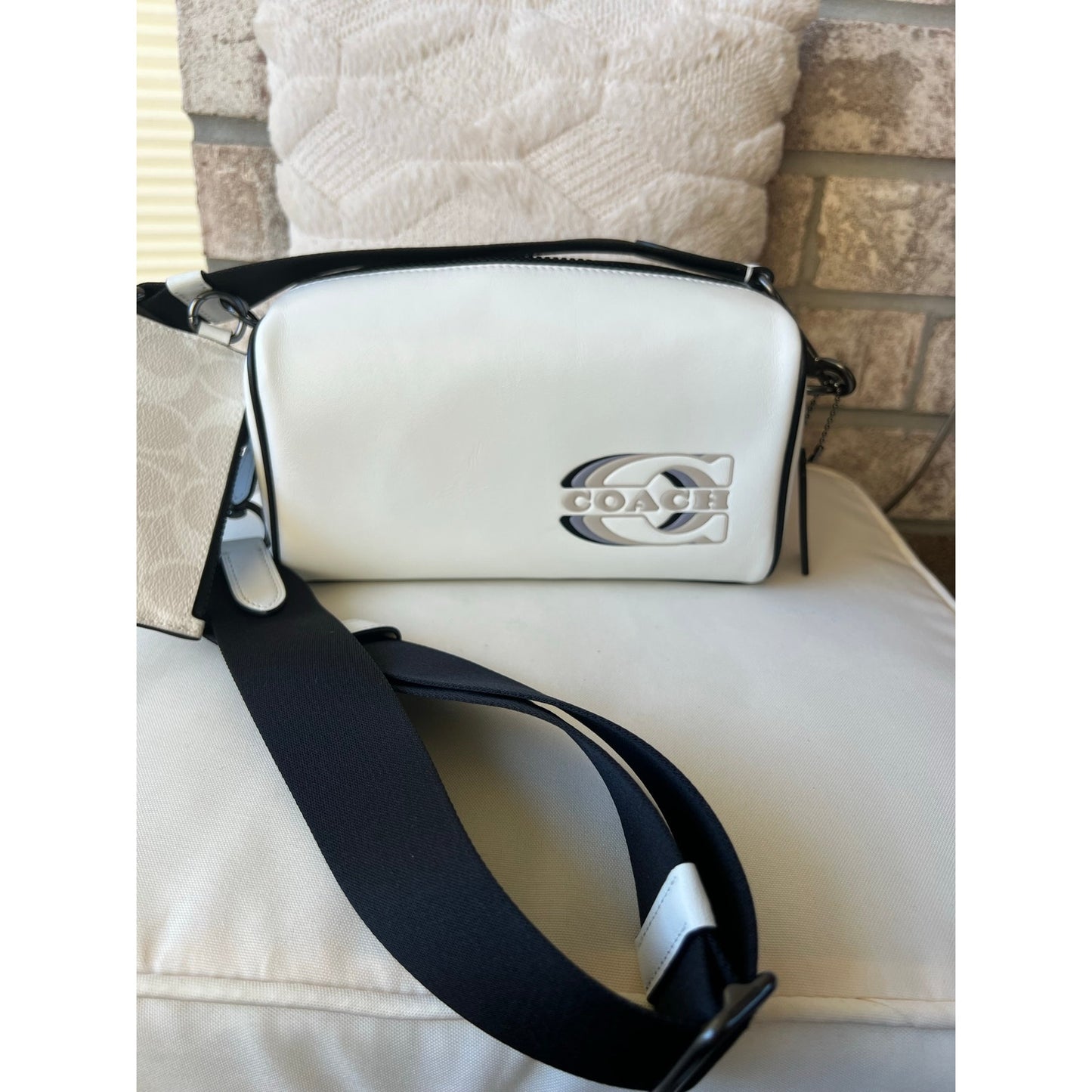 Coach Axel Crossbody With Signature Canvas And Coach Stamp