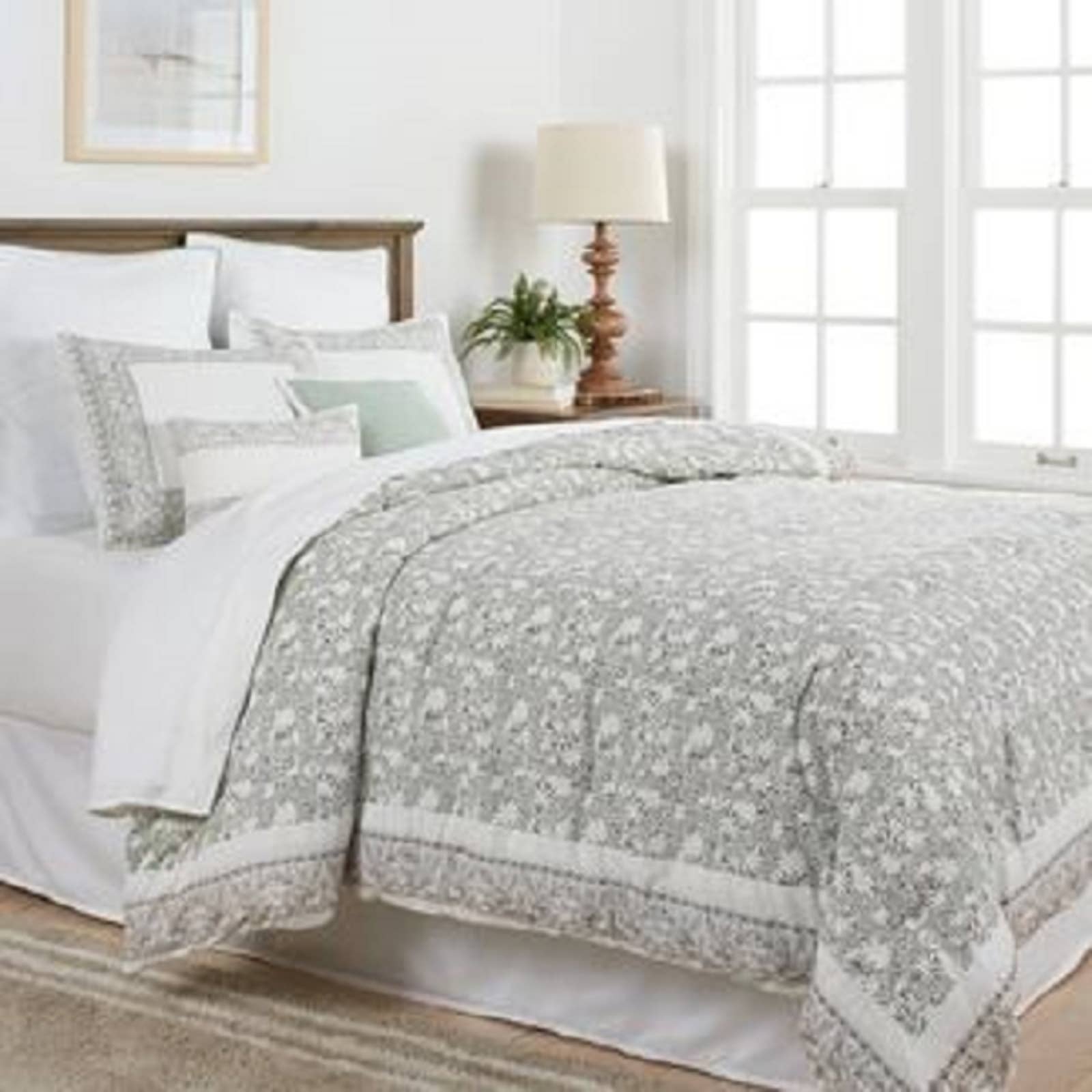 8pc Richland Floral Comforter Set Green - Queen New – Waleska Co.