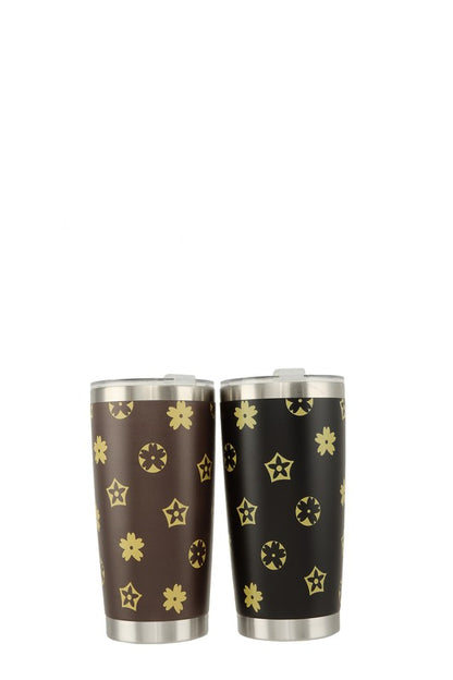 Flower Pattern Thermos Bottle