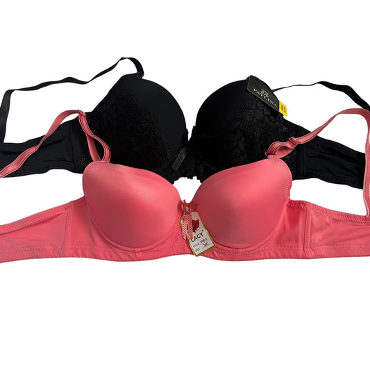 LACY WOMENS LOT OF 2 BRAS PADDED/PUSH UP SIZE 34C