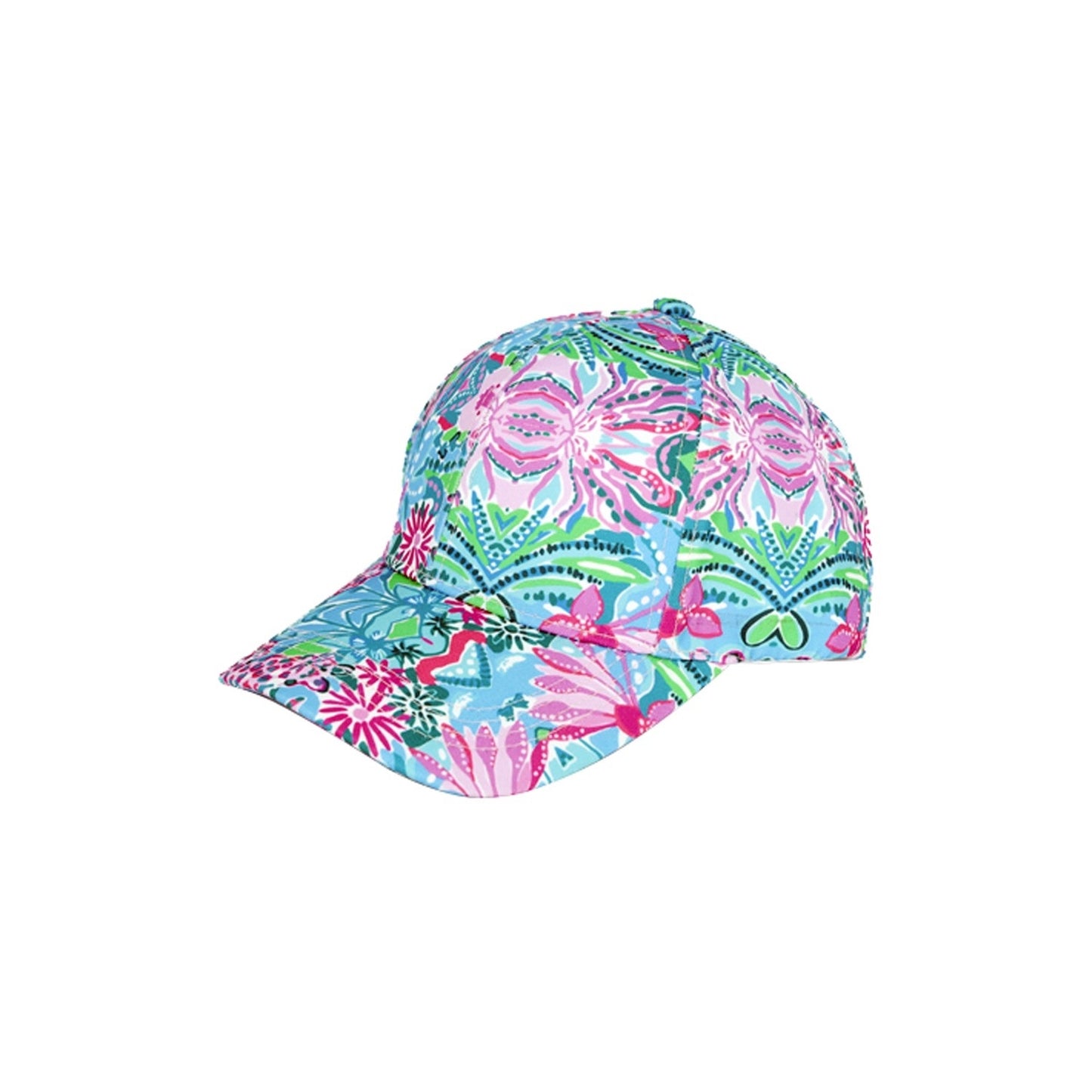 Women's Light Blue Summer Floral Casual Baseball Cap