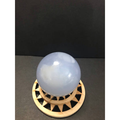 Natural Blue Chalcedony Sphere