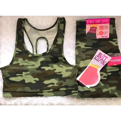 Camo Activewear Yoga 2 Pieces Set Size Small