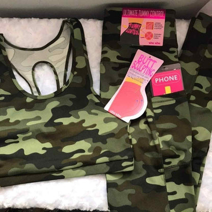 Camo Activewear Yoga 2 Pieces Set Size Small