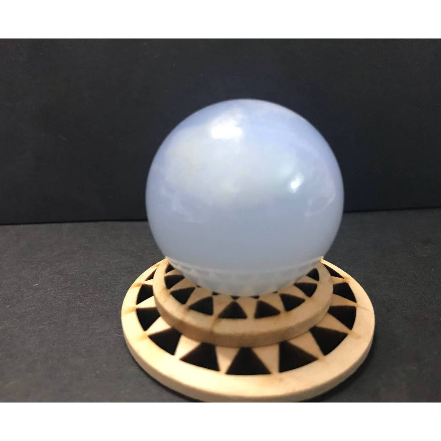 Natural Blue Chalcedony Sphere