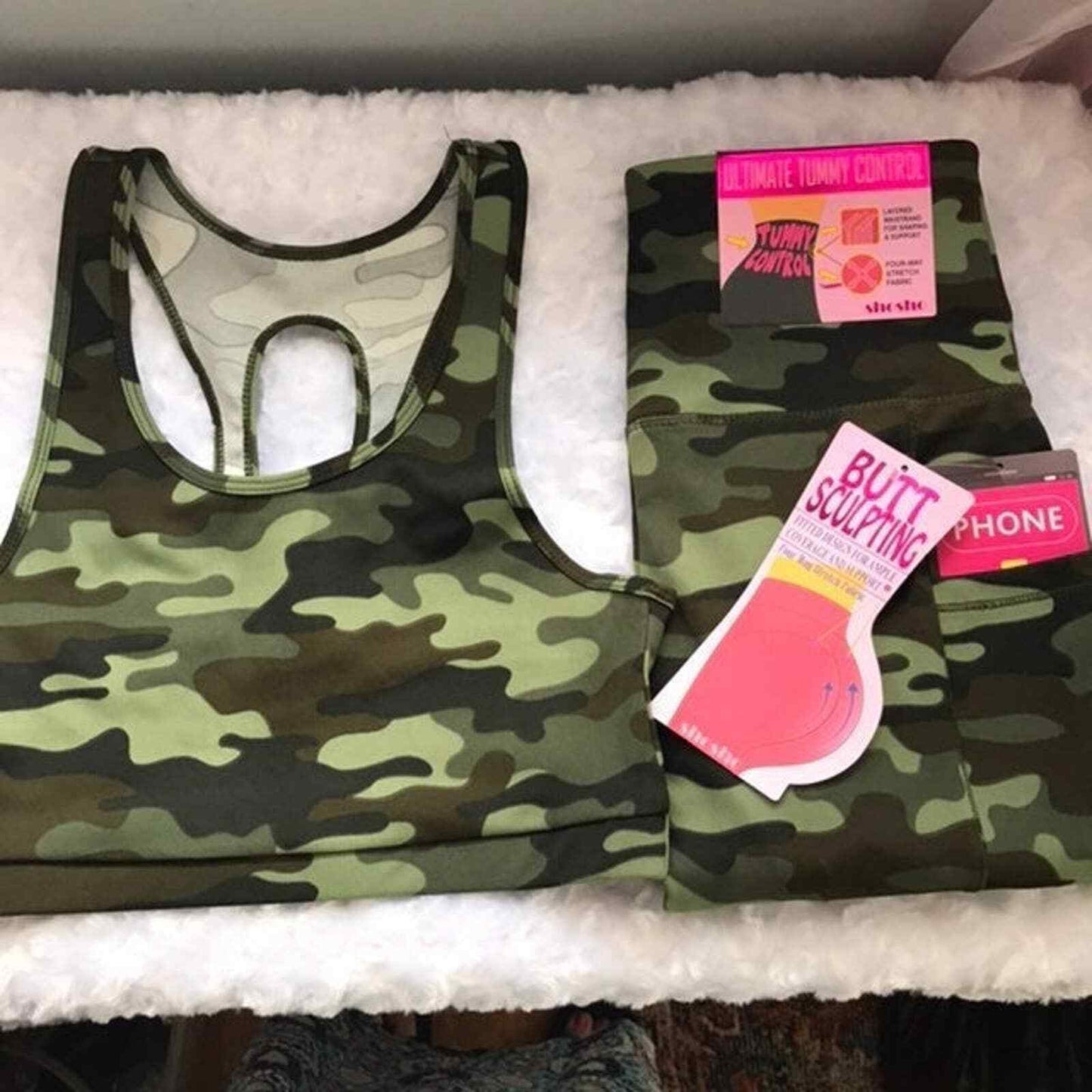 Camo Activewear Yoga 2 Pieces Set Size Small