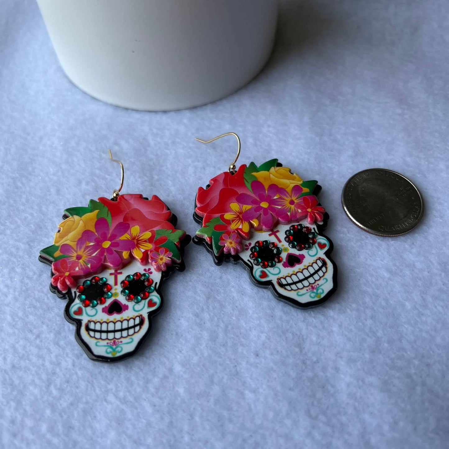 Women's Fashion Sugar Skull/La Santa Muerte Earrings