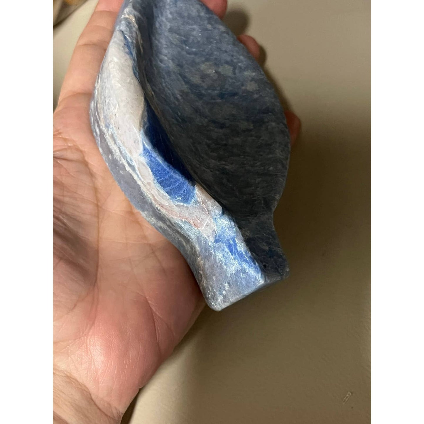 NATURAL BLUE AVENTURINE LEAF BOWL