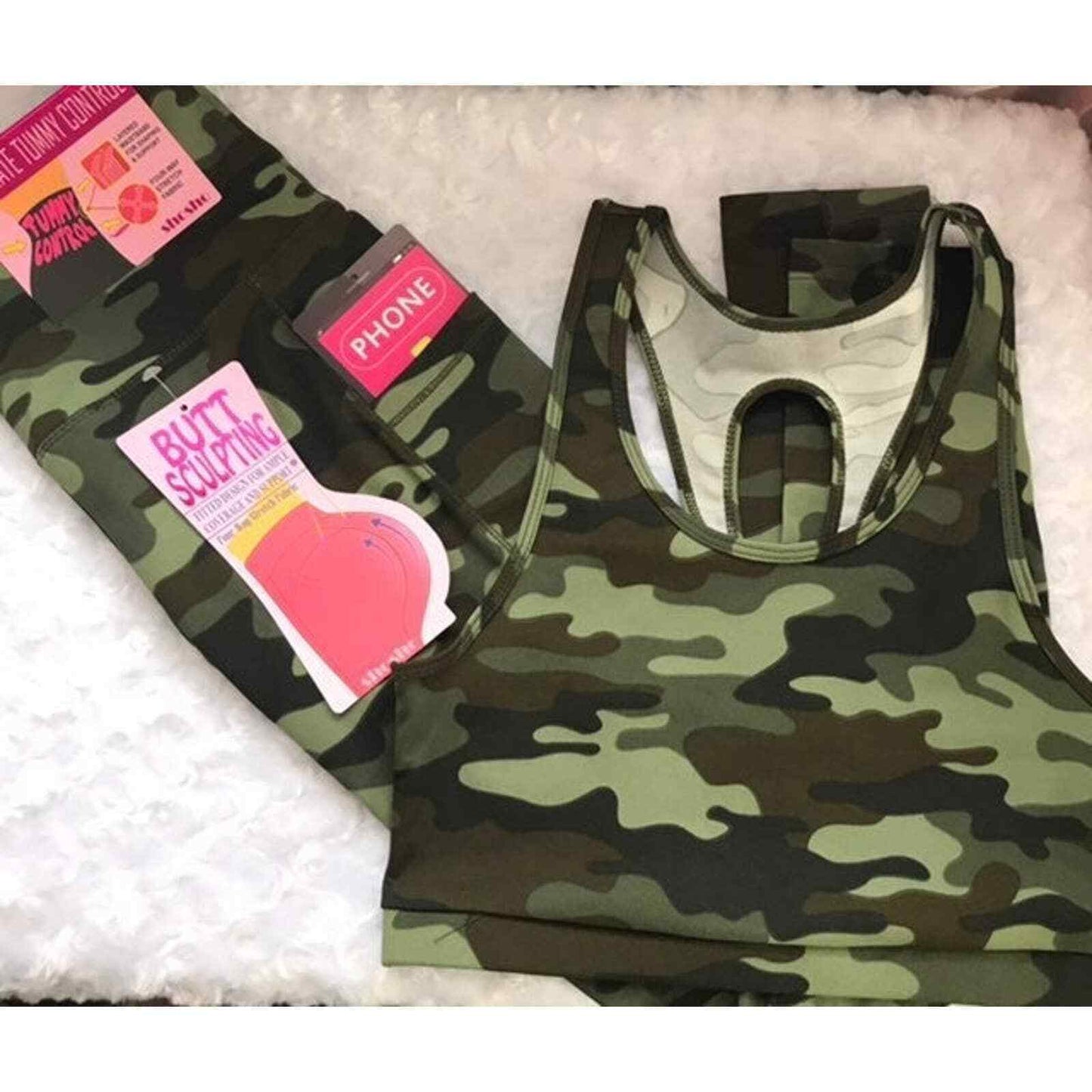 Camo Activewear Yoga 2 Pieces Set Size Small