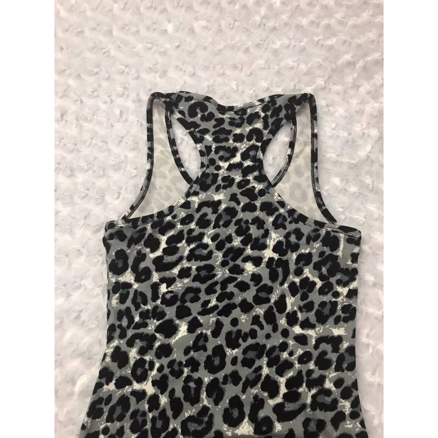 Zenana Women's Leopard Racer Back Tank Bodysuit