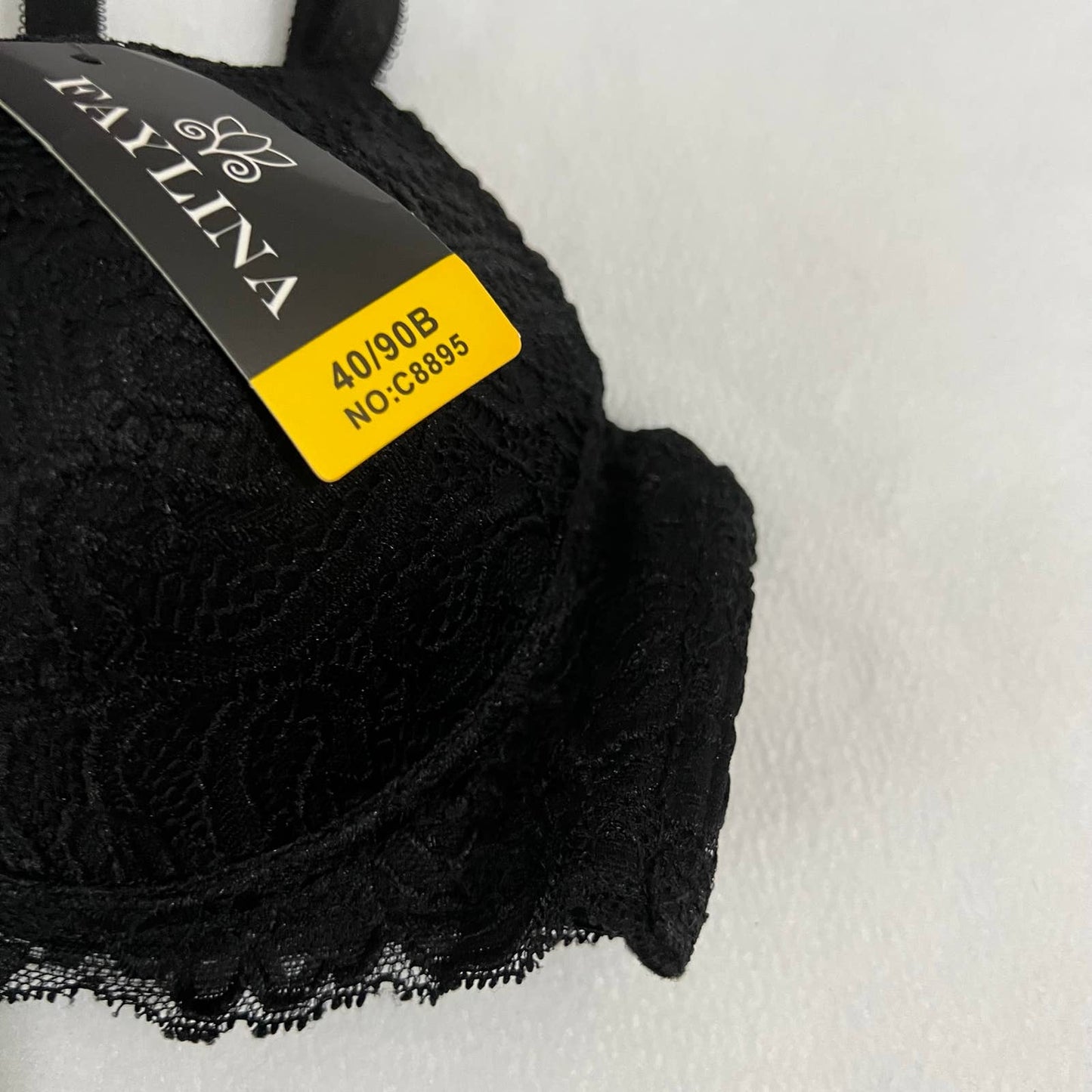 FAYLINA WOMEN LACE PADDED BRA BLACK 32 B