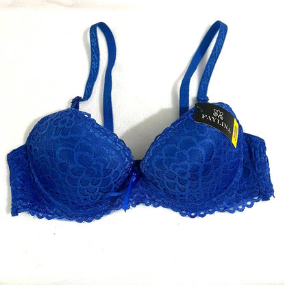 FAYLINA WOMEN ROYAL BLUE LACE PADDED BRA 34B