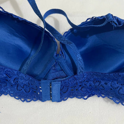 FAYLINA WOMEN ROYAL BLUE LACE PADDED BRA 34B